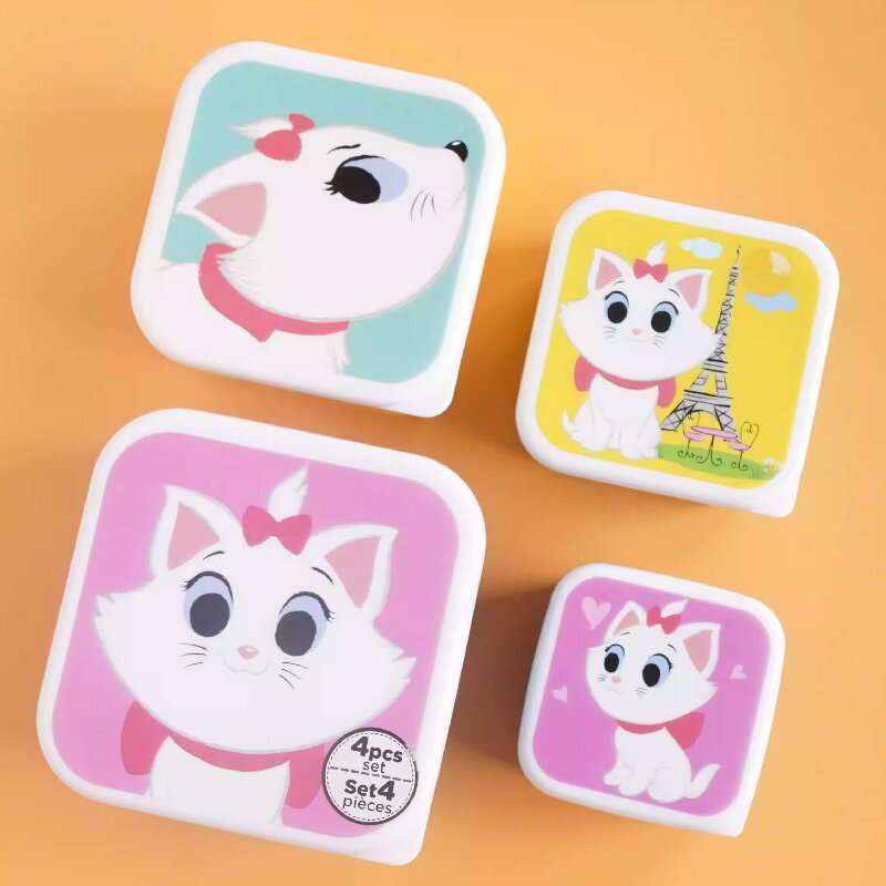 Bento Box Two Tier - น่ารักการ์ตูนสัตว์รูปแบบกล่อง Bento เด็กแบบพกพากล่องผลไม้เด็ก Mini กล่องขนมกล่องอาหารกลางวัน 4