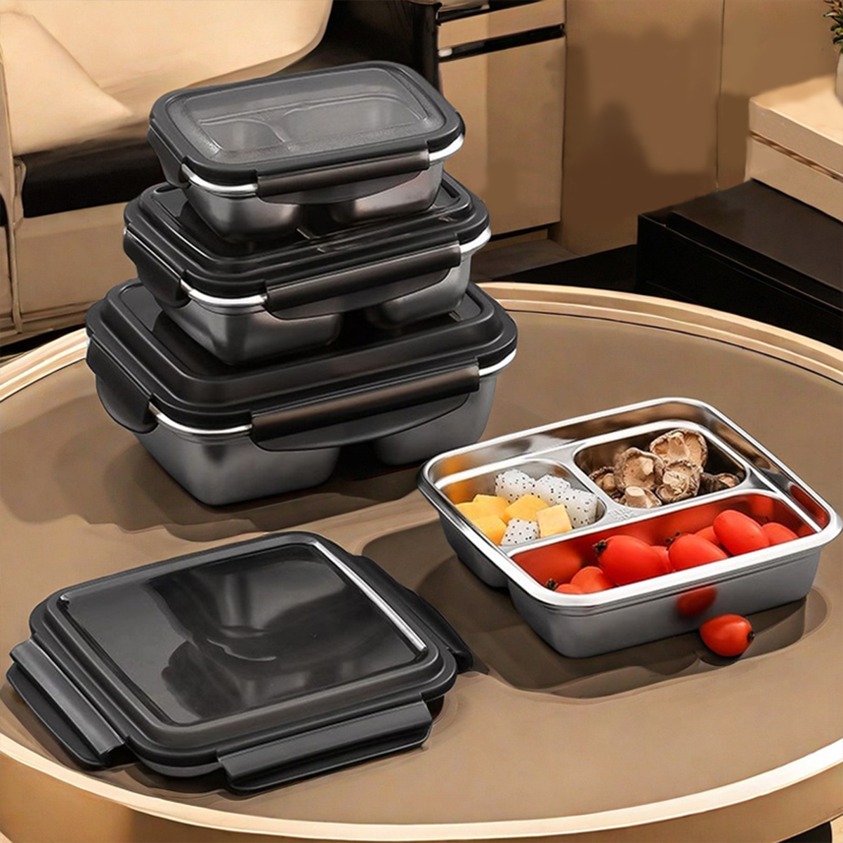 WORTHBUY 2/3 กริด 304 สแตนเลสก - Bento Box Two Tier บทวิจารณ์และราคา