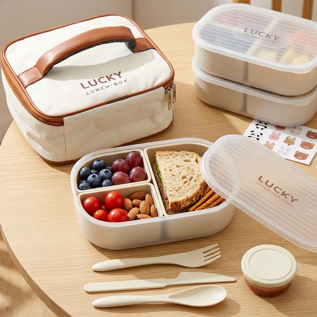 กล่องข้าวพลาสติกแบบพกพาสำหรับเ - Bento Box Two Tier บทวิจารณ์และราคา