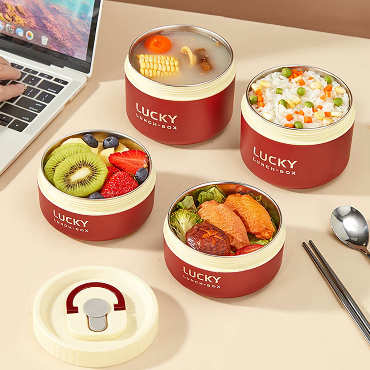 กล่องอาหารกลางวันสแตนเลส 304 แ - Bento Box Two Tier บทวิจารณ์และราคา