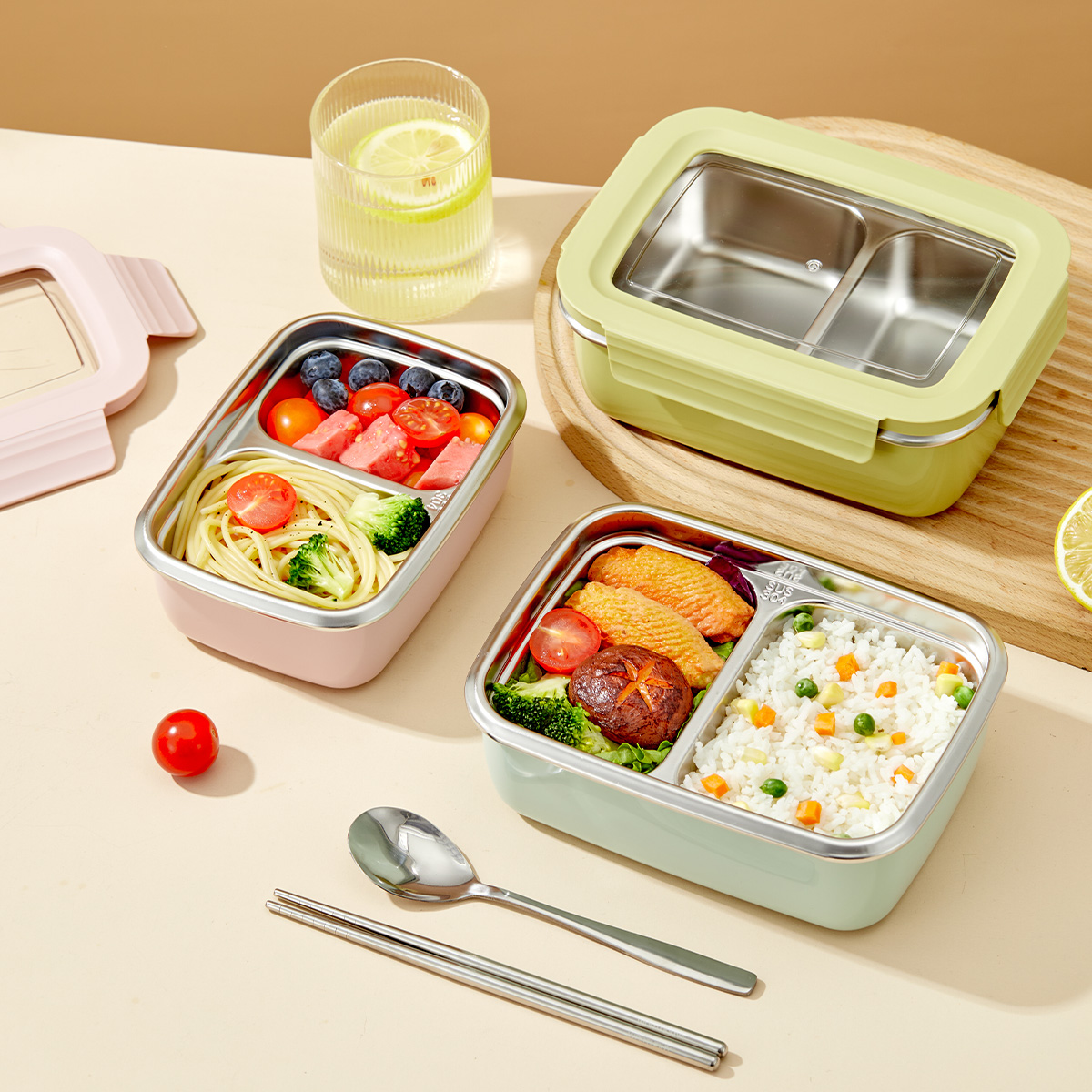 กล่องข้าวสแตนเลส 304 สำหรับไมโ - Bento Box Two Tier บทวิจารณ์และราคา