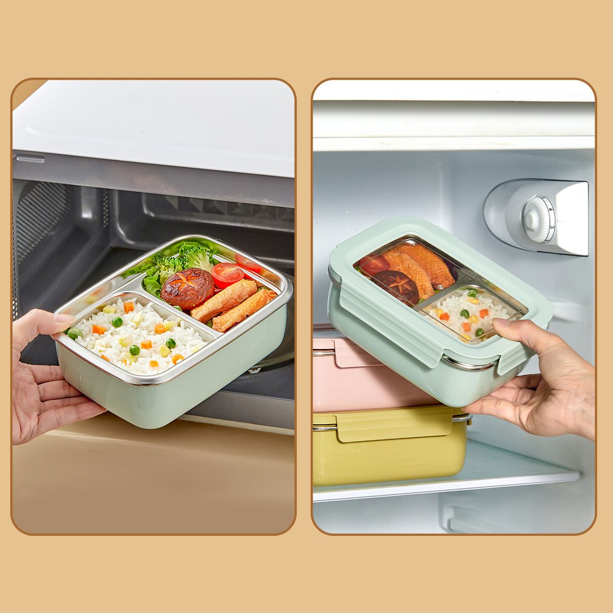 กล่องข้าวสแตนเลส 304 สำหรับไมโ - Bento Box Two Tier บทวิจารณ์และราคา