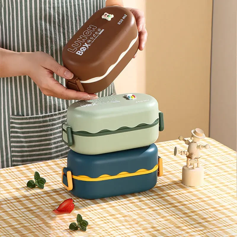 กล่องข้าวกลางวันพลาสติกสองชั้น - Bento Box Two Tier บทวิจารณ์และราคา