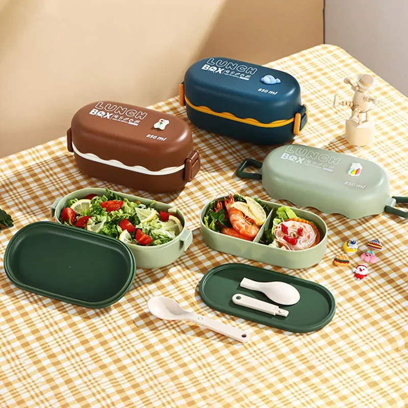 กล่องข้าวกลางวันพลาสติกสองชั้น - Bento Box Two Tier บทวิจารณ์และราคา