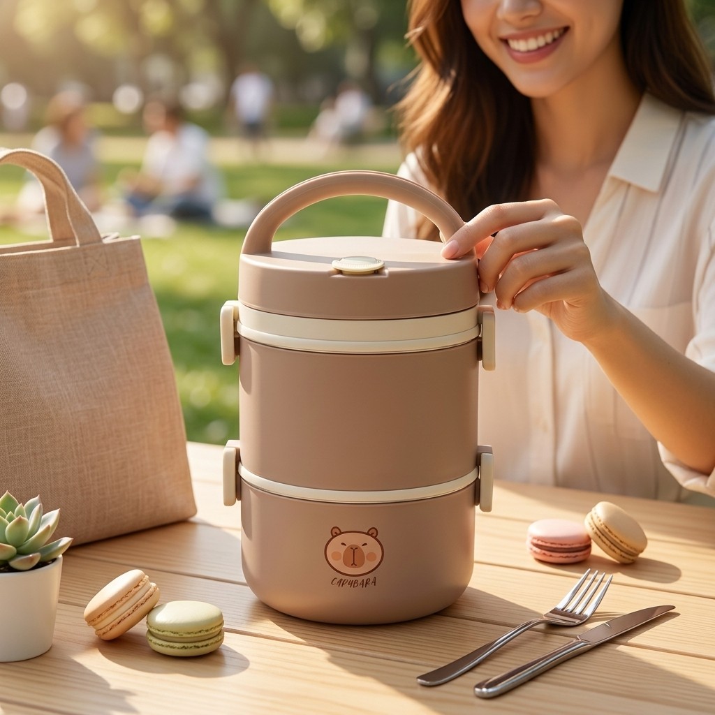 กล่องอาหารกลางวันสแตนเลส 304 ก - Bento Box Two Tier บทวิจารณ์และราคา