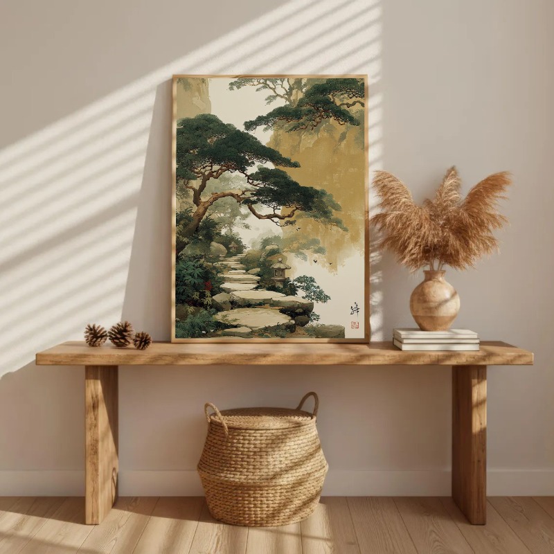 ภาพวาดบนผ้าใบลายวินเทจ: ดนตรีญ - Japanese Zen Lifestyle บทวิจารณ์และราคา
