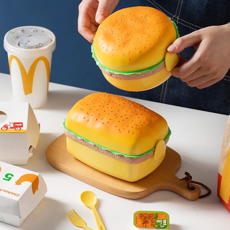 แฮมเบอร์เกอร์กล่องอาหารกลางวัน - Bento Box Two Tier บทวิจารณ์และราคา