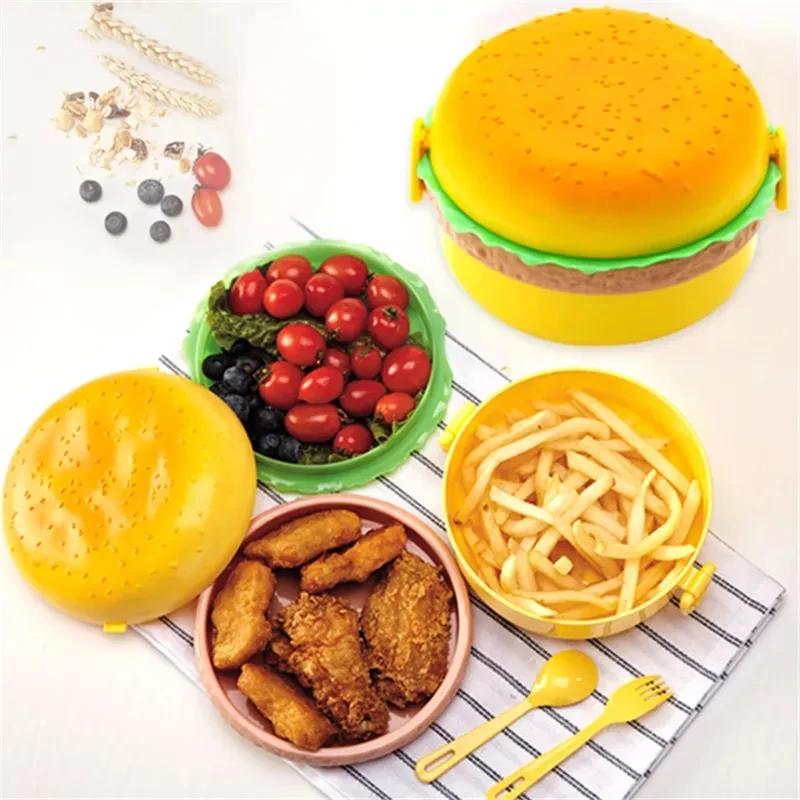 กล่องอาหารกลางวันแฮมเบอร์เกอร์ - Bento Box Two Tier บทวิจารณ์และราคา