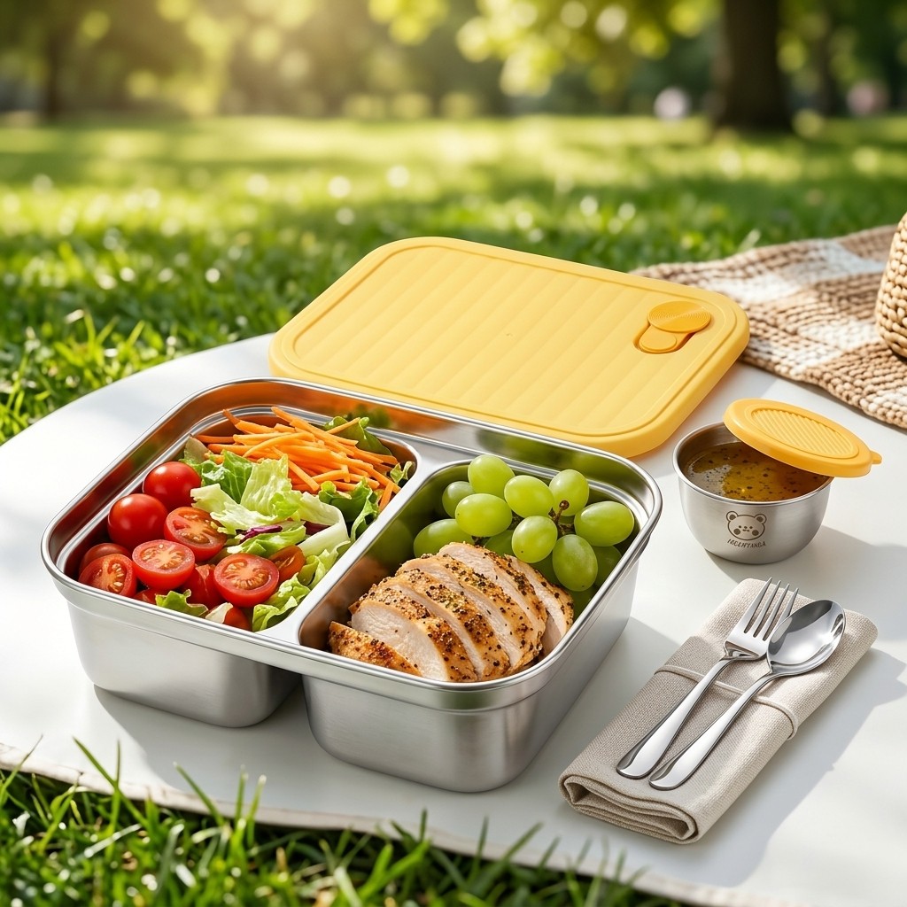 กล่องอาหารกลางวันสแตนเลส 304 แ - Bento Box Two Tier บทวิจารณ์และราคา