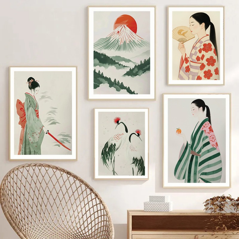 Mount Fuji & Crane ผนังญี่ปุ่น - Japanese Zen Lifestyle บทวิจารณ์และราคา