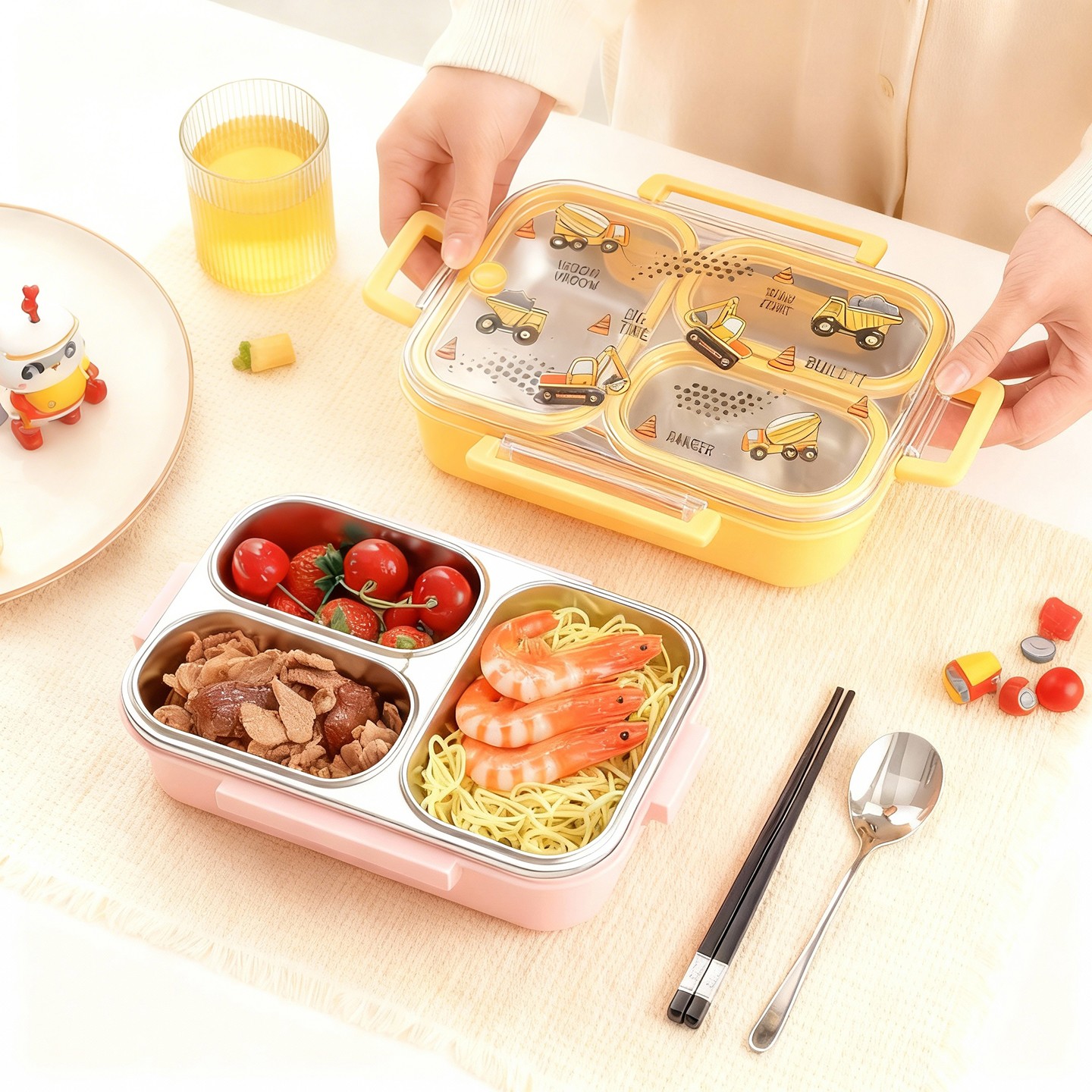 กล่องอาหารกลางวันเด็กขนาดใหญ่ล - Bento Box Two Tier บทวิจารณ์และราคา